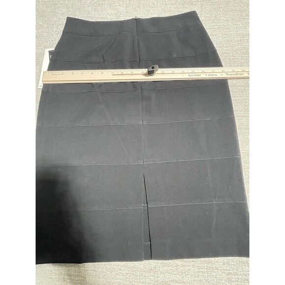 Thalian Women's Black Skirt Size 6 Pencil Pleated Hem Long Dress - Picture 10 of 12